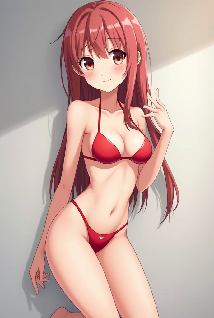 red long hair, masterpiece work, best quality, high resolution;,Improved detail,best quality,Perfect image quality,beautiful and sexy, first person view, small spots under the eyes , pretty, 큰 chest, 8K, ,chest 크게, pure white skin, chest, Beloved, excitement, beautiful, My heart is pounding, red hair, glamour, tempting, , girl friend, Gray-eyed pupils, indoor room, naked, porch, prone, hip, back, glamour, big breast