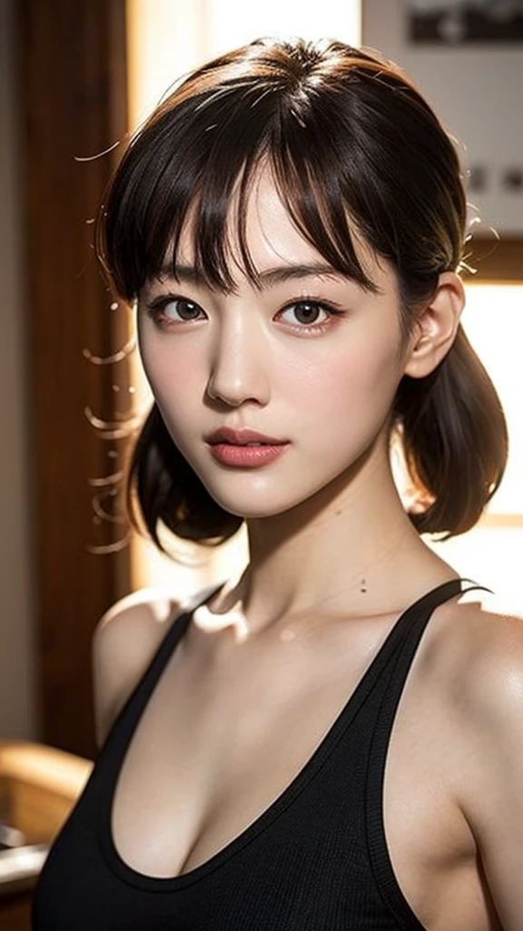 best quality,masterpiece,extremely detailed,high res,4k,ultra high res,detailed shadow,ultra realistic,realistic,dramatic lighting,1girl,solo,detailed face,realistic eyes,realistic skin,white dress,purple hair,dynamic pose, whimsical details, slicked hair, full shot, toe, mesmerizing, shallow depth of field, contrapposto, professional model, face front, portrait, nsfw