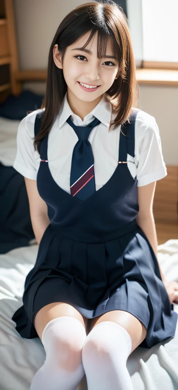 (1:1.2),(Insincere laughter:1.2),(avert your eyes:1.3),8k,Japanese girl&#39;s life々Beautiful portrait,Realistic,Ultra-high resolution,Highest quality,
break
(school uniform:1.2),(From below, Including white socks:1.2),Sit on a chair,Spread your legs,Arms crossed,(Panty shot:1.2),(Messy room:1.4)
break
(Natural skin texture,Detailed skin, Hyperrealism,Ultra Sharpness),Intricate details,Depth of written boundary, Dim lighting,Korean Idol、Nogizaka Idol、Gravure idol pose、、Fashion model posing