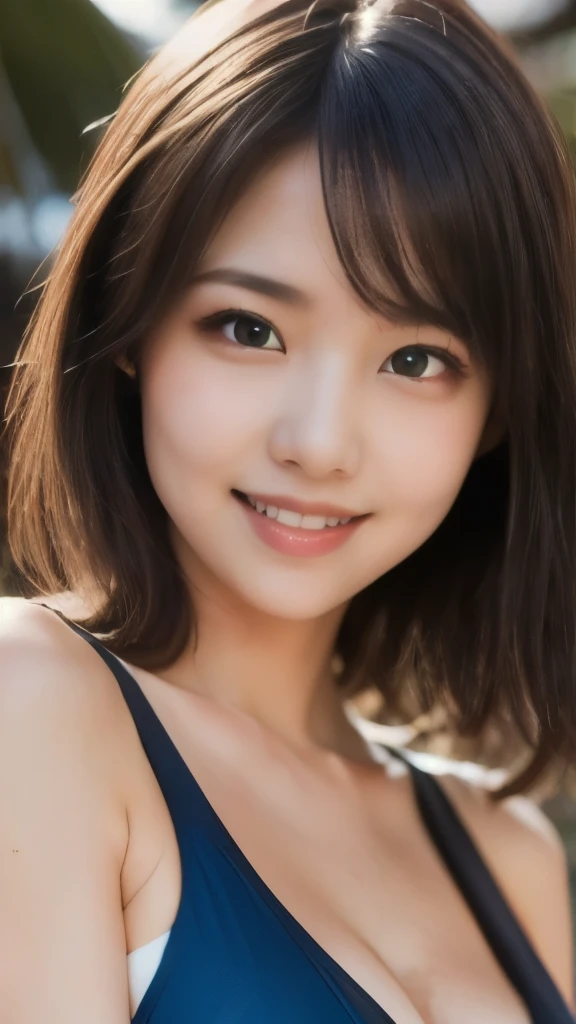 dress、(Photorealistic:1.4)、(hyper Realistic:1.4)、(Realistic:1.3)、(Smooth lighting:1.05)、(映画の照明Improvement of quality:0.9)、32K、One Girl、20-year-old girl、Realistic lighting、Backlight、Facial Light、Ray-tracing、(Bright light:1.2)、(Improvement of quality:1.4)、(Highest quality real texture skins:1.4)、Finely grained、Detailed painted face、Quality Eyes、(tired, Sleepy and satisfied:0.0)、 Face close-up、T-Shirts、(Enhance the mood of your body line:1.1)、(Enhances the beauty of skin texture:1.1)、((satomi ishihara))、bikini、smile、Short Hair、