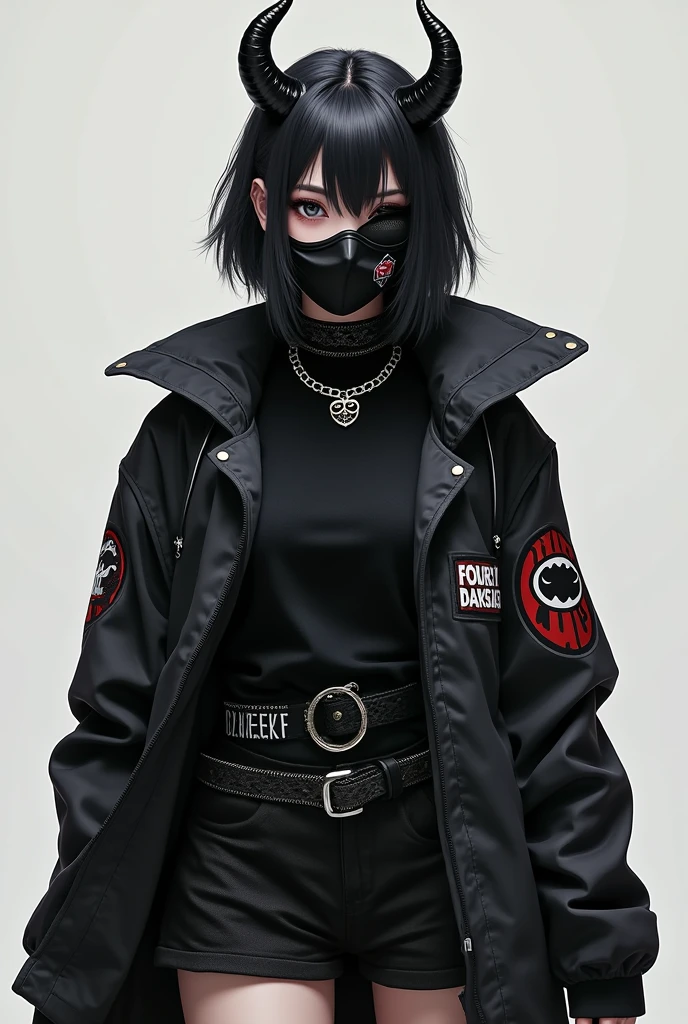 skull anime character wearing black clothes