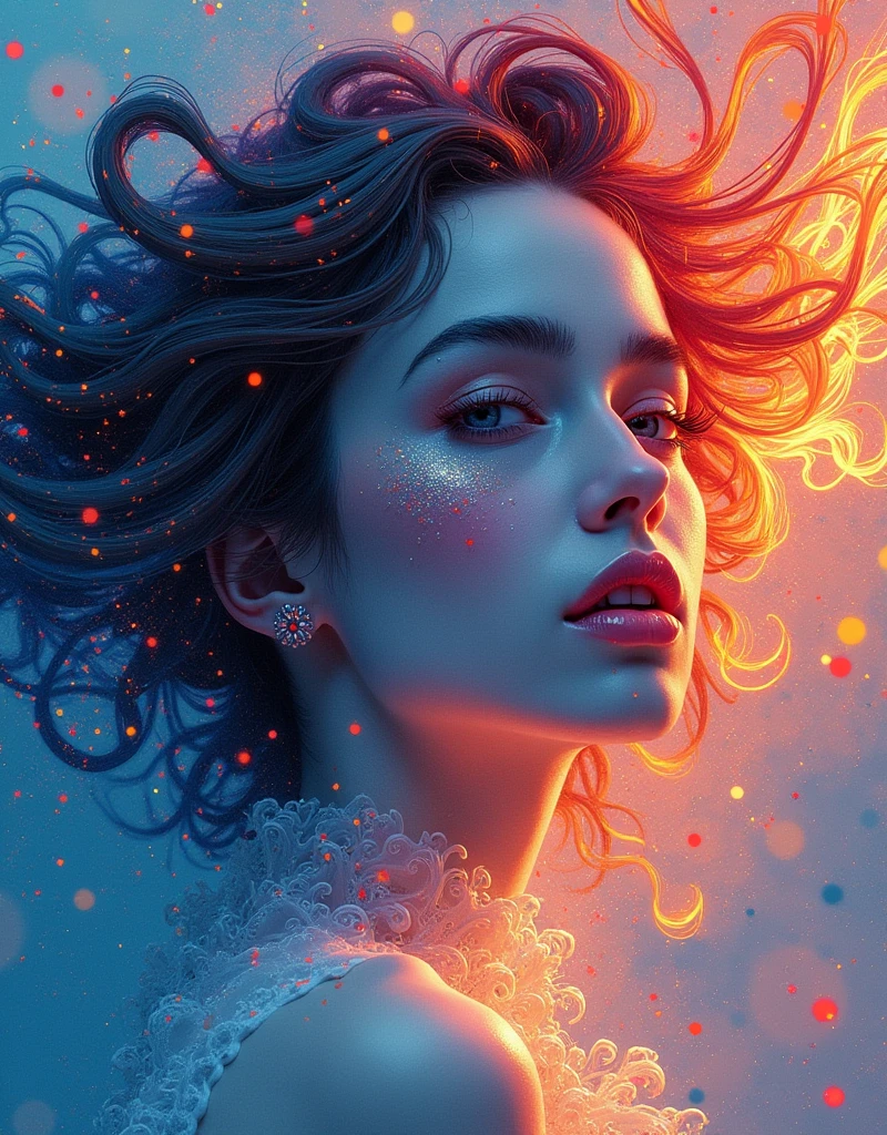 masterpiece, best quality, (absurdres, highres, ultra detailed), (absurdres, best quality:1.3, dark shot, extremely detailed), (masterpiece portrait of a girl, from side, upper body, looking up, blue eyes, natural skin texture, long dark hair, straight hair, floating hair, oversized hoodie, hood down), beautiful galaxy lighting up the sky, amazing background filled with cosmic swirls, (style-swirlmagic:1.4, style swirling cosmo magic:1.4, magical, magical swirls:1.3), (hyperrealistic, sharp), (vibrant colors),<lora:add_detail:0.6>, <lyco:GPTS4 dreamwave full_478773:0.6>