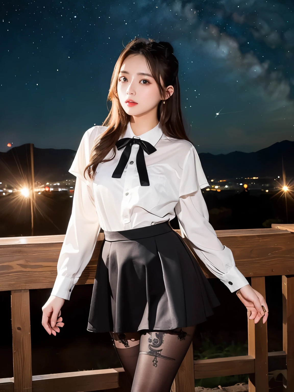 8k,best quality,masterpiece,incredibly absurdres,looking at viewer,High Angle,
very long hair,parted bangs,poor breasts,
thighhighs,nun dress,cross ornaments,
a girl in the cathedral,