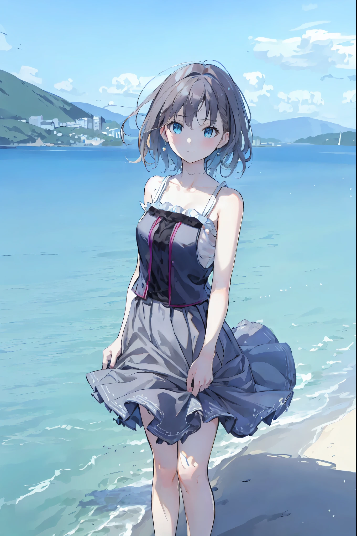 Lovely wind,high qulity,marierose,比基尼,swim wears,sandbeach,A little loli with a hand on her back