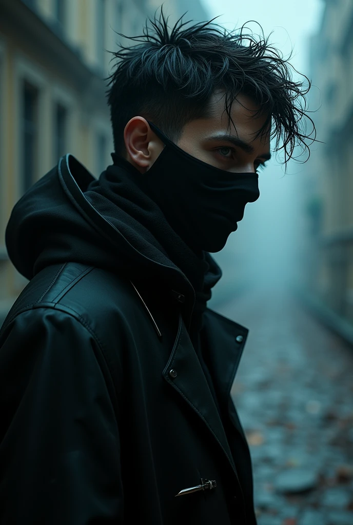 A man covering face with the hankerchief a man of 20 to 21 years old covering face with a white hankerchief using it like a mask