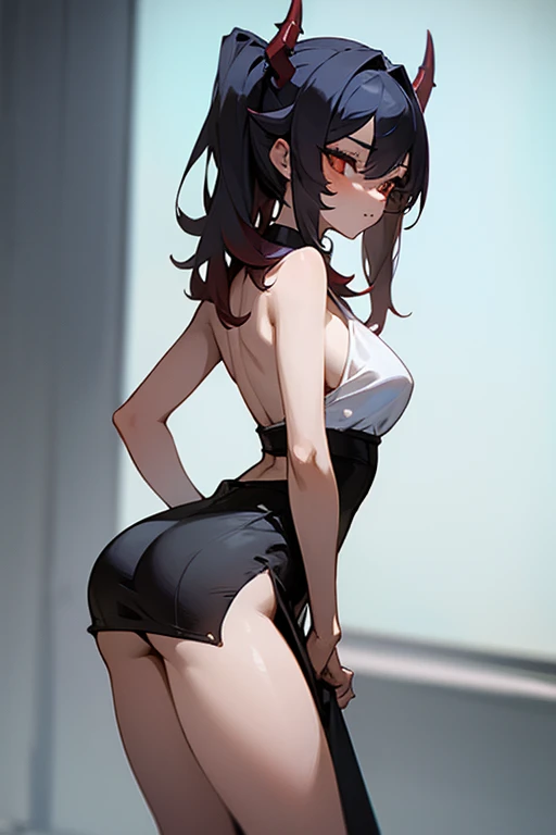 tosen jordan \(umamusume\)、wearing a sexy lingerie, {best quality}, {very aesthetic}, {ultra-detailed}, {best illustration}, nsfw, 1girl, 1man, sex, standing doggy, from side