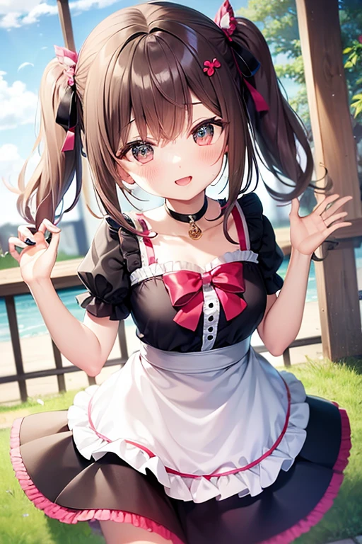 masterpiece, ultra detailed,
illustration, nsfw,
outdoor, full body, solo,
1   bunny girl, (child: very young face, Chubby, (loli:1.2), hibi:1.3), (smug smile:1.2), open mouth, brunette hair, messy short hair, flat chest best quality, bunny headband, (bodysuit:1.1), heels, standing, paw pose, leaning forward, nice hands, perfect hands, (short legs, short hands:1.2),
