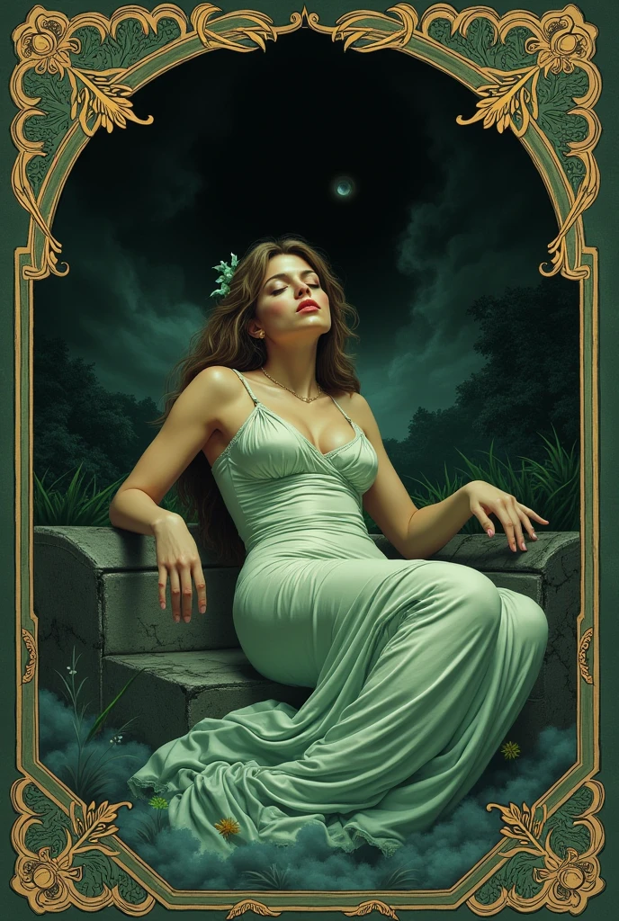 Create a unique tarot deck that blends esoteric symbolism with a dreamlike theme. Each card should feature vivid imagery that represents its traditional meaning while incorporating modern elements. The art style should be Surrealism: Dreamlike, fantastical imagery that challenges reality. overall color palette should evoke a calm mood.