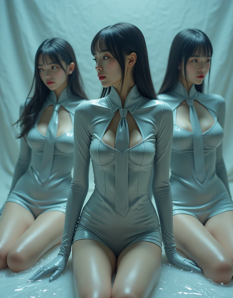a close up of a woman wearing a blue shirt and black pants, Sexy girl, ChineseGirl, wearing two - piece swimsuit, photo of slim girl model, wearing a cute top, yanjun cheng, Tight shirt, with a thin waist, wearing tight shirt, wearing sexy cropped top, 2 4 year old female model, Gorgeous young Chinese woman, belly button showing --auto