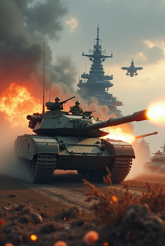 Create a World War II-themed image, SEM TEXTO.