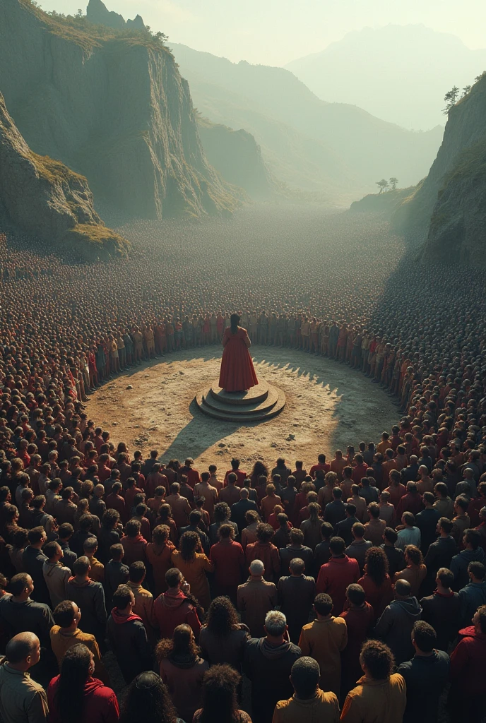 arafed image of a group (20 peoples) of men wearing ((RED Manchester United shirts)) entering a cave, by Thomas Scholes, thrilling atmosphere, inspired by Mike Winkelmann, very epic atmosphere, official fan art, by Mike Winkelmann, absolutely, the most thrilling atmosphere ever, 4k post, 4k post, 🕹️ 😎 🔫 🤖 🚬, inspired by Thomas Scholes