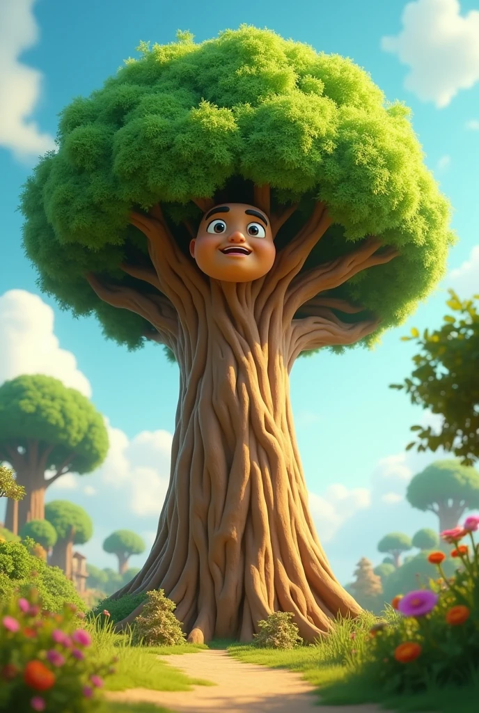 tree with a face that speaks, a tree magic with face