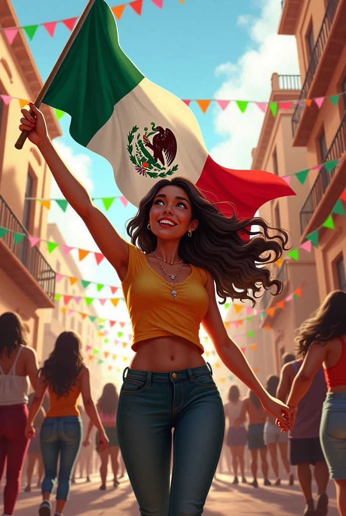A Momo, the Argentine streamer with a Paraguayan shirt saving an Italian flag