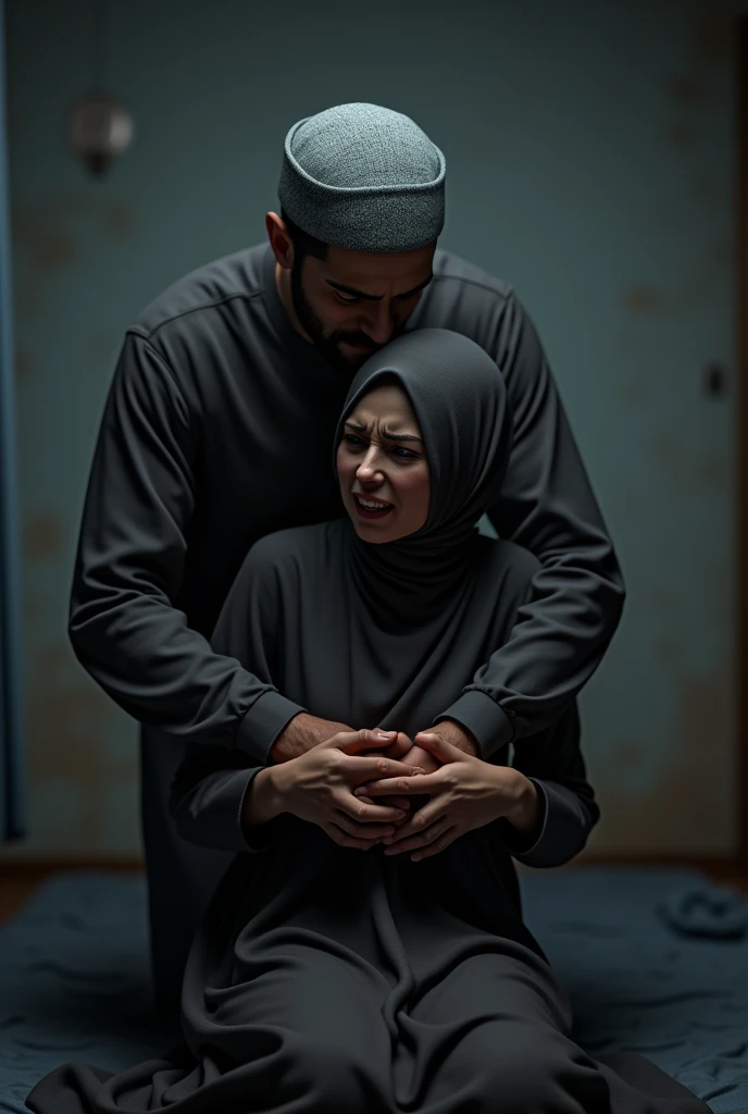 Sara feels cold and Ahmed has a look of fear on his face, as he hears scary sounds.