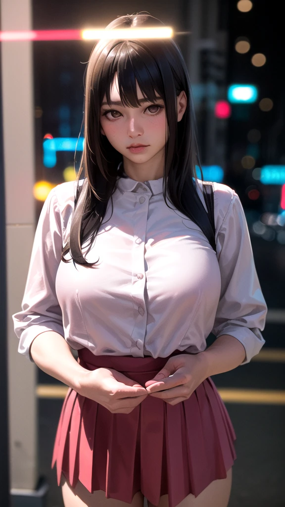 ((best quality)), ((masterpiece)), (detailed), 1girl, perfect cute face, 19-year-old Japanese girl, wearing a pink hat, curly black hair, face full of white cum, ultra huge tits, perfect slim body (covered in white cum), completely naked, wearing a backpack, pink pussy, standing in the college hallway, smiling.