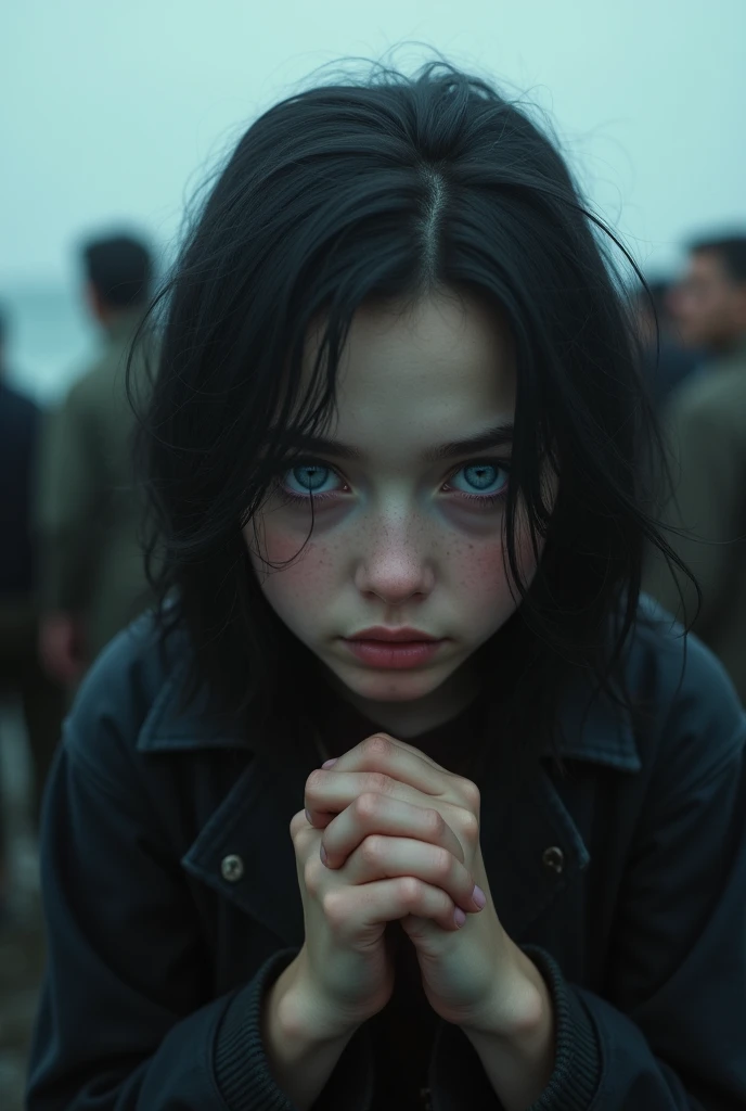 Space, distant stars, fantastic image. Face. Figure. Graceful shapes. Graceful girl.
(High quality), (stylization - animation, realism). Dark cool colors are mixed with warm shades.
Angel girl, photorealistic, cinematic picture, high detail, full black hole, 8K. dynamic expressive image (1 girl; 1.3), Solo, (((Very detailed eyes and face))), Beautiful detailed eyes. masterpiece, best quality, full-length portrait, amazing beauty, dynamic pose, gentle face, and bright eyes. (Front) She wears a sheer, semi-sheer dress that shows off her slender figure. She is an angel who descended into the underworld. She is a savior, a light in a dark kingdom, emitting a soft glow. High detail, other worlds, firelight, detail, high quality, low light, dark environments - the scary cinematic setting is great. Girl with white skin, realistic detailed skin, clear focus, volumetric fog near the floor, 8k, UHD, DSLR, high quality, film grain. photorealism, lomography, fantastic dark art, utopian reality.