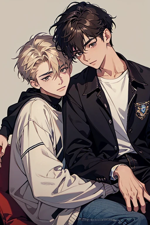 two young people, one of them threatens the other, he is intimidating him