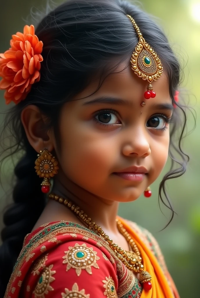 A cute baby face looks like a Indian