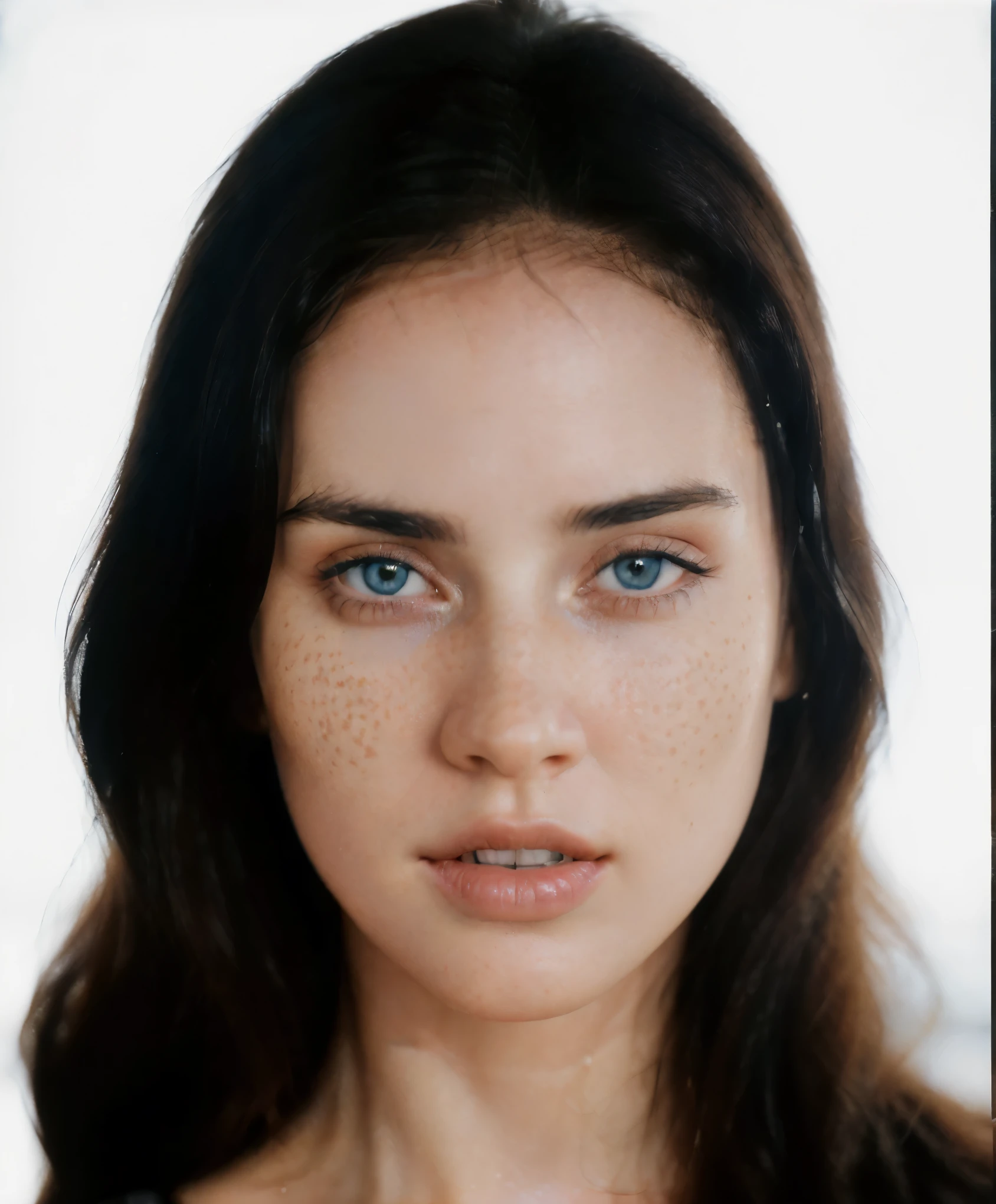 (best quality, hyperdetailed photography:1.2), beautiful lady, freckles, dark makeup, soft light, pink lips, blue eyes, snoopy breast,massive perfect breast,head and breast portrait, cover, (detailed beautiful face, detail skin texture, ultra-detailed body:1.1) sexy vampire girl,,, naked breast, realistic skin texture extreme details, 1 woman, 8k, photorealistic, (close-up, editorial photograph of a 1 woman), (highly detailed face:1.4) (smile:0.7) (background inside black, moody, private study:1.3) POV, by lee jeffries, nikon d850, film stock photograph ,4 kodak portra 400 ,camera f1.6 lens ,rich colors, hyper realistic ,lifelike texture, natural lighting , cinestill 800, natural makeup , too white skin, ultra realistic 8k cg, (dark background, delicate pattern, intricate detail, highly detailed, fine details), best quality, (photorealistic:1.4),beautiful lighting, absurdres, RAW photo, film grain, ((big breasts, slim girl, close-up, portrait)), ((Unreal Engine 5)), Realistic Rendering, photorealistic, bokeh, motion blur, masterpiece, highres, 1080P, super detail, textured skin., big breast, perfect eyes, lovely, very young woman