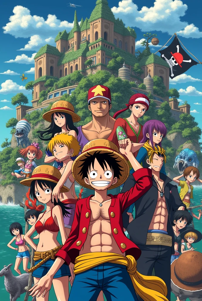 The Straw Hat Pirates are made up of several distinct characters., each with their own skills and personalities. Here is a brief description of the main members:
1. **Monkey D. Luffy**: The captain of the gang, known for his ability to stretch his body as if it were made of rubber, after eating the Devil Fruit Gomu Gomu no Mi. He is optimistic, determined and seeks to become the Pirate King.
2. **Roronoa zoro**: The swordsman of the group, famous for his three sword fighting style. Zoro is known for his great strength and loyalty to the captain.. He has a strong sense of honor and a dream of becoming the greatest swordsman in the world..
3. **US**: The navigator of the flock, specialized in cartography and weather forecasting. She is cunning and has a strong determination to help protect her friends and her home.. US também é conhecida por sua habilidade em criar mapas e manipular o clima com suas habilidades.
4. **usopp**: The shooter and liar of the group, with a great skill in creating and using various types of weapons and gadgets. usopp é conhecido por suas histórias exageradas e sonhos de se tornar um grande guerreiro do mar.
5. **Sanji**: The cook of the gang, who is a martial arts expert using only his legs. Sanji is a knight on a quest to find the All Blue, a legendary sea where all the fish in the world meet. He is also famous for his passion for cooking and respect for women..
6. **Tony Tony Chopper**: The group's doctor and a reindeer who ate the Devil Fruit Hito Hito no Mi, allowing him to transform into a human and various hybrid forms. Chopper is kind and has a great desire to be a doctor who can cure any disease..
7. **nico robin**: The archaeologist of the gang, with the ability to create additional parts of his body on any surface thanks to the Devil Fruit Hana Hana no Mi. Robin seeks to unlock the secrets of ancient history and discover the true meaning of the Rio Poneglyph..
8. **Franky*