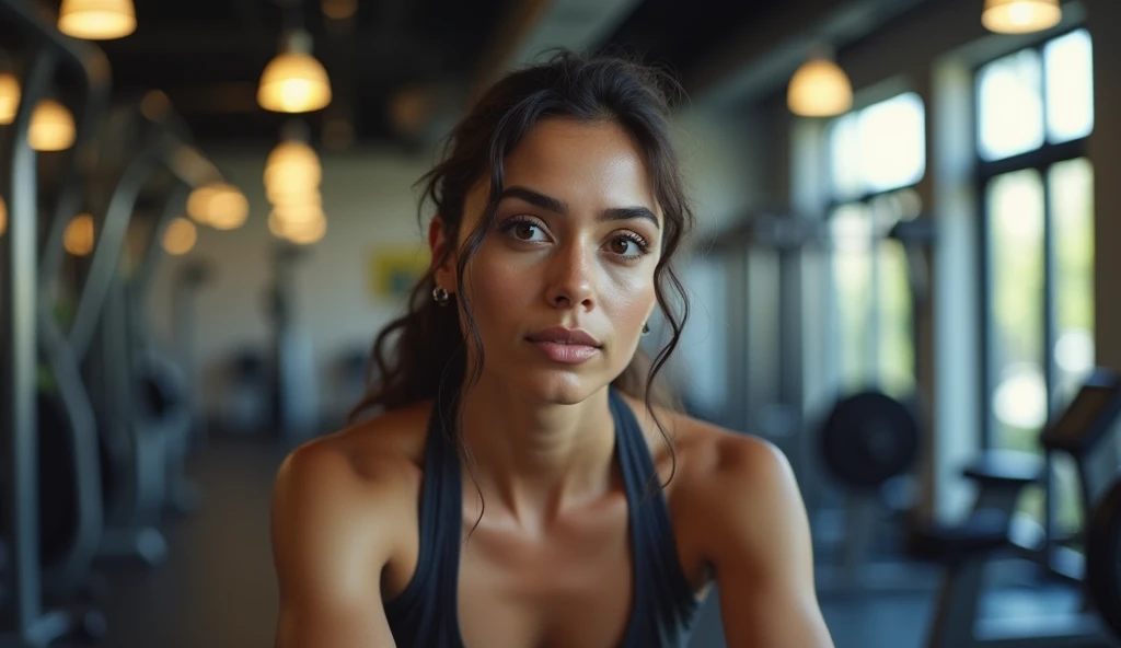 (editorial photograph of a beautiful 21 year old Melanesian mixed white woman), ((bikini)), ((light brown skin)), ((highly detailed face:1.6)), (sultry sexy smile:0.8), (muscles:1.5), (sitting on the desk:1.2), (background inside dark, moody, private study, old furniture:1.1), (8k, uhd, dslr, high quality, cinematic lighting, bokeh), (dramatic, award winning photography, incredible masterpiece), athletic female, ((super sexy)), ((full body))