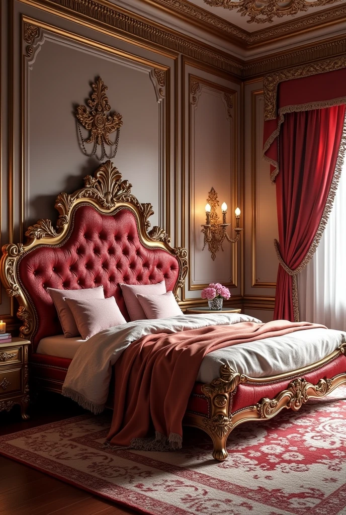 (professional 3d rendering:1.3) af (Actual:1.3) world's best artwork, (((full interior for the most luxurious royal style bedroom)), 8k unified rendering, lighting very good light, bold shading, Detail, extremely detailed, (vibrant, photo-realistic, Realistic, Sharp focus, 8K) , (Very detailed:1.4), Digital painting, rendering by octane, art station, concept-art, smooth, Sharp focus, illustration, (Global lighting, Studio light, volumetric lighting), art station
