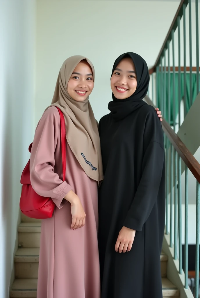 (ultra high definition, 8K, masterpiece: 1.3), two girls, 9 months pregnant,