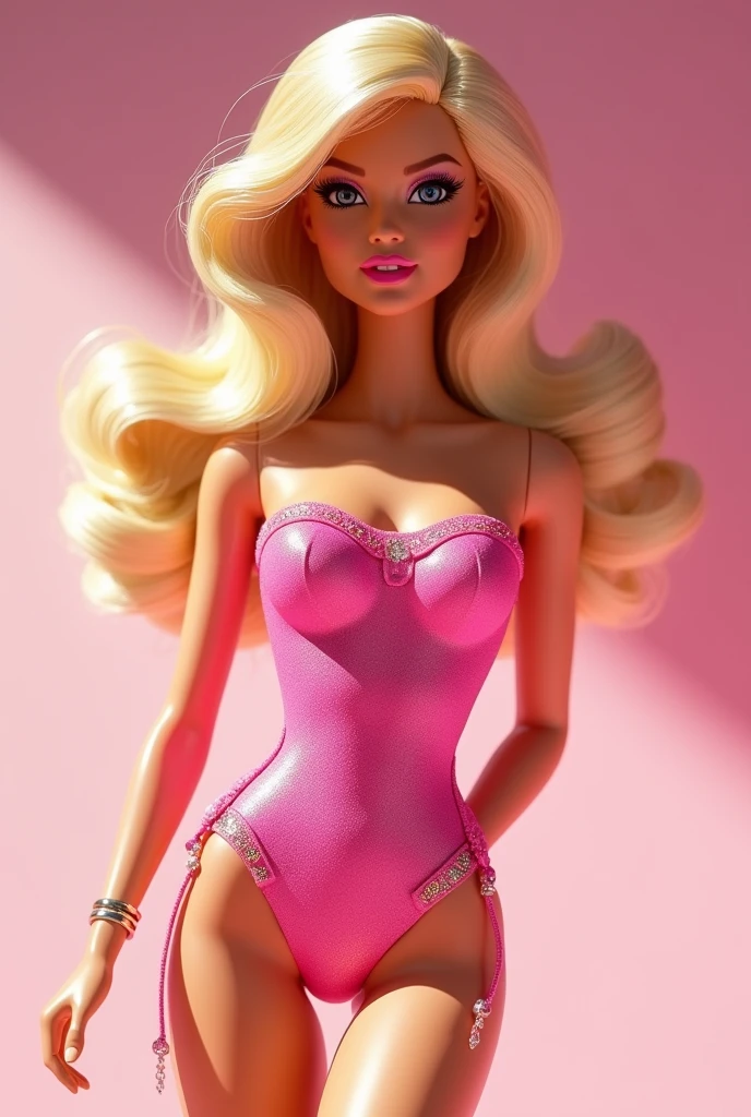 Magazine cover, the magazine is Princess Magazine, Natalie Portman:1.4, long flowing blonde hair, beautiful face, ((pink lipstick)), naked, partially nude, ((pink  mini dress)), hanging out, sexy pose, chest close up, seductive smile, fantasy, medieval castle ballroom
