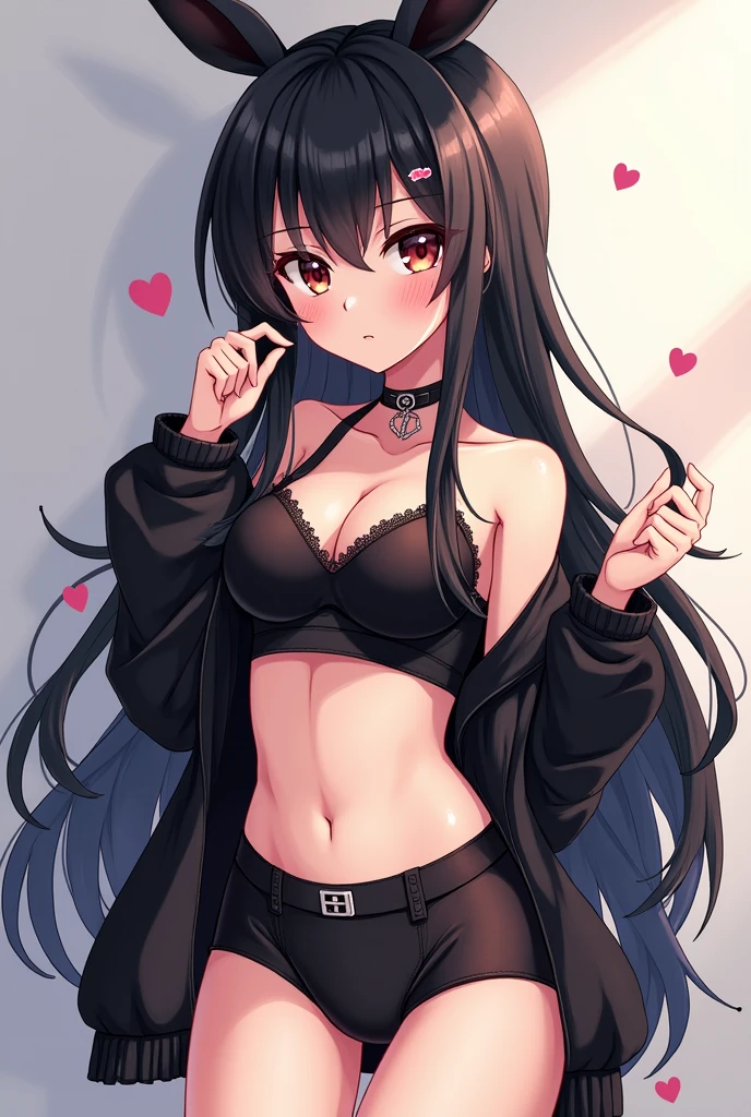High quality, high definition, detailed depiction, True to anatomy, 1 girl, 16 years old, Black hair, long hair, hairpin, Black gradation eyes, Big eyes, droopy eyes, thick eyebrows, long eyelashes, Freckle makeup, Crying face, slightly open mouth, Tube top, mini skirt , spread legs,vaginal sex,