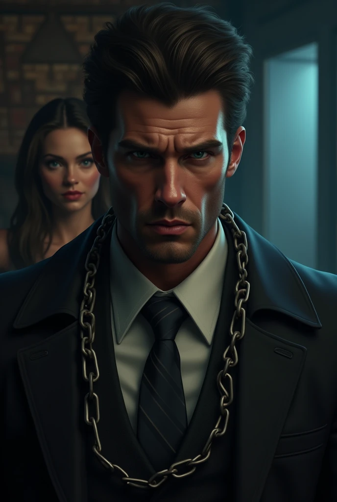 perfect ligthing, bloom, cinematic lighting,detailed background, 1boy, solo,(keanu reeves face), John Wick,((badly hurt)), (John Wick has a short, well-groomed hairstyle, with shorter sides and slightly longer top, allowing his hair to be combed back. Also, he sports a short, well-groomed beard that gives him an even more sophisticated look.),(skintight two-piece black suit, consisting of a jacket and pants. The suit is slim cut, with notch lapels and a tailored cut at the waist. The pants also have a slim fit,), (Underneath the jacket, wears a white, stiff-collared dress shirt. The shirt fits perfectly to his body and has a pointed collar.), (wears a slim and elegant black tie. The tie is tied with a simple, tight knot.), (ears black dress shoes, usually round-toed and lace-up, which complement his outfit),(As for accessories, On his left wrist he wears a classic watch with a black leather strap. The watch has a silver dial and hands. He also wears a pair of cufflinks on his shirt sleeves, which may be silver or other noble metal.), looking at viewer, (tokio temple,scar on his face), (((blood on his face and body))), silent echoes, celestial memories,detailed fingers,detailed hands <lora:add_detail:1>.