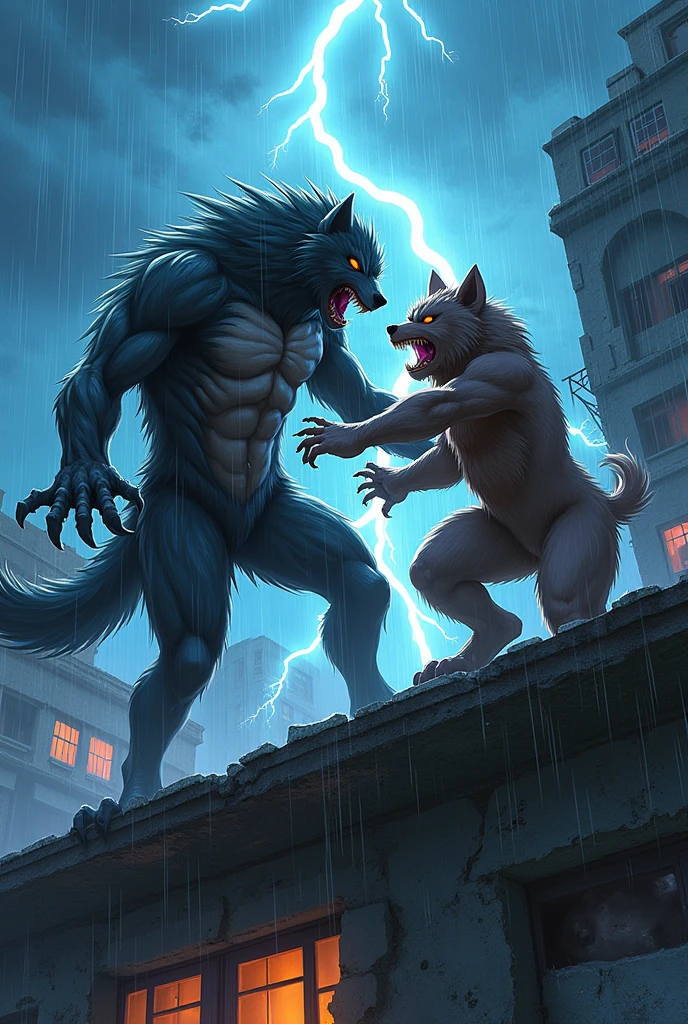 Tall、Tightened、Muscular blue werewolf (( Excessive sweating)),A piercing black gaze,(((que todo su cuerpo del hombre lobo este por todas partes este Excessive sweating))),(( Black loincloth)),(((I'I don't want any accessories or things on my sweaty, muscular werewolf body.))), Details eyes, Staring at the screen, end:night、in the starry sky、Without giving anything ((A lot of light falls on the body of a standing werewolf, Excessive sweating)),((Observe his sweaty werewolf muscles without any props or objects)),((Pure sweat soaked throughout the wolf's muscular body.)),Fighting pose, black tongue
, A large amount of saliva
, A lot of water overflowing from the mouth, Dark penis, Big cock, ejaculate, A lot of semen, A lot of milk overflowing from the tip of the penis , Big cockの先から溢れるA lot of semen, A penis with thick veins, A penis with thick veins, 陰茎の先から溢れるA lot of semen, Poolside, Two people inserting penis into anal, Two people hugging each other, Two people who transform from humans, A pool filled with cum