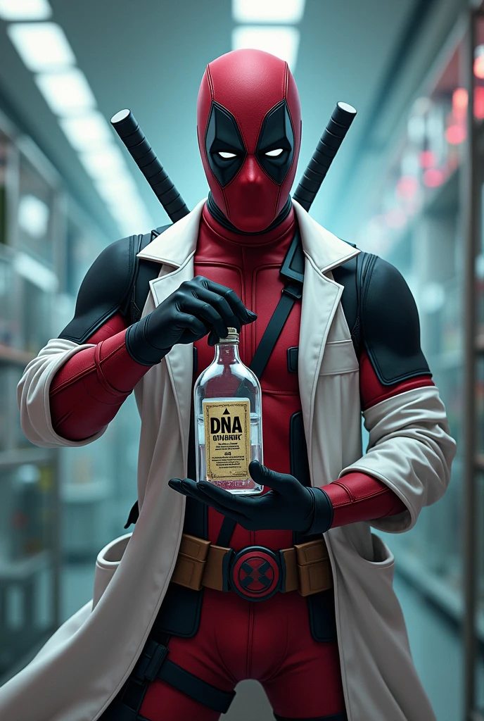 Batman looking at the camera with grillz holding a bottle of codeine