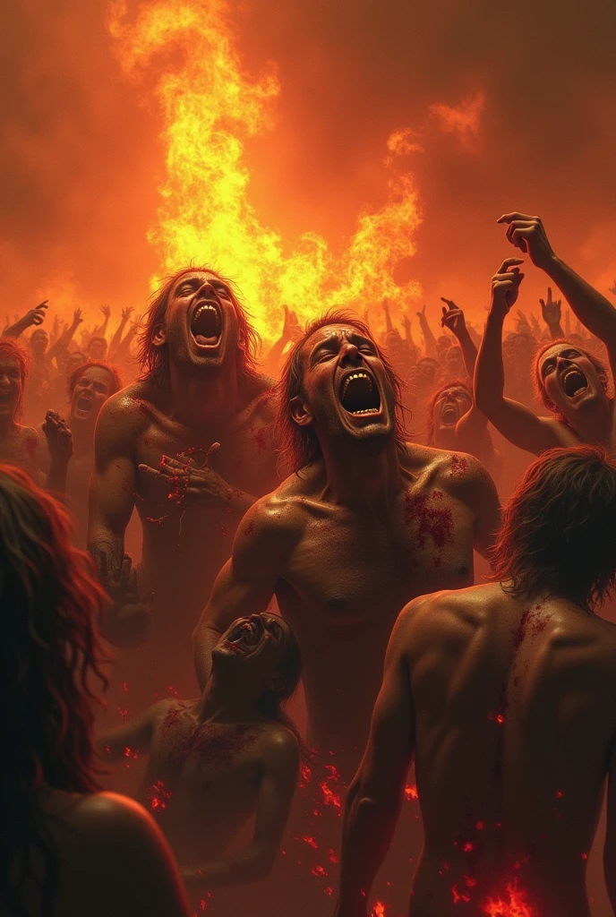 men in hell crying out for mercy