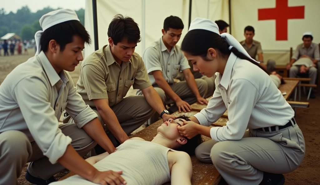 13 year old boy's dead body 's mouth opened by nurse