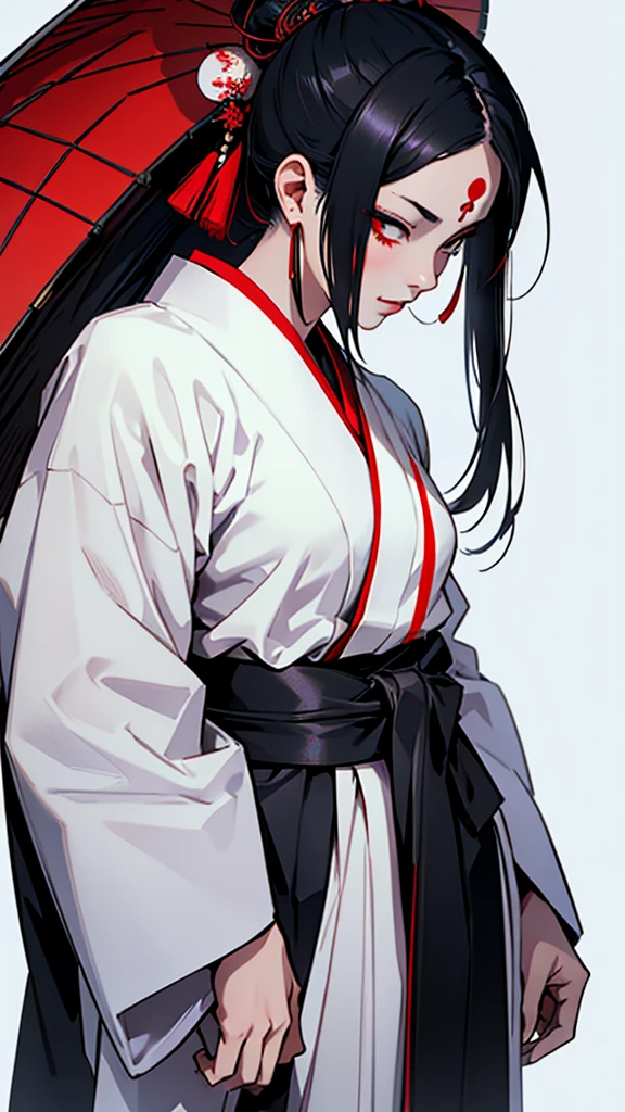 (comic style), (colored line art:1.5), (1girl:1.3), ((black and white)), hanfu, geisha, ((zen)), (masterpiece, top quality, best quality), extreme detailed background, good composition, good anatomy, perfect lighting, good shading, zen calligraphy, (realistic:1.3),