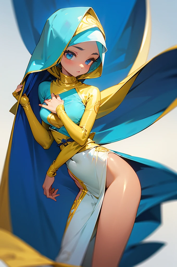 8k, ray tracing, vibrant colors, (aafranziska, light blue hair:1.5), (8 :2.0), ascot, (topless, nsfw, exposed breasts, small breasts, flat chest:1.4), puffy sleeves, pencil skirt, pantyhose, black gloves, jewelry, earrings, slim figure, masterpiece, sharp focus, Best Quality, depth of field, cinematic lighting, very detailed clothes, (condom belt, condom hair ornament:2.0), ((so embarrassed, blush)), elbow gloves, Perfect eyes, perfect hair, Rich in details and textures, masterpiece, Best Quality, beautiful girl, Sun light, chiaroscuro, (perfect hands:0.7, Clean hands:0.7), ((((Professional photography)))), ((Dream)), Whole body