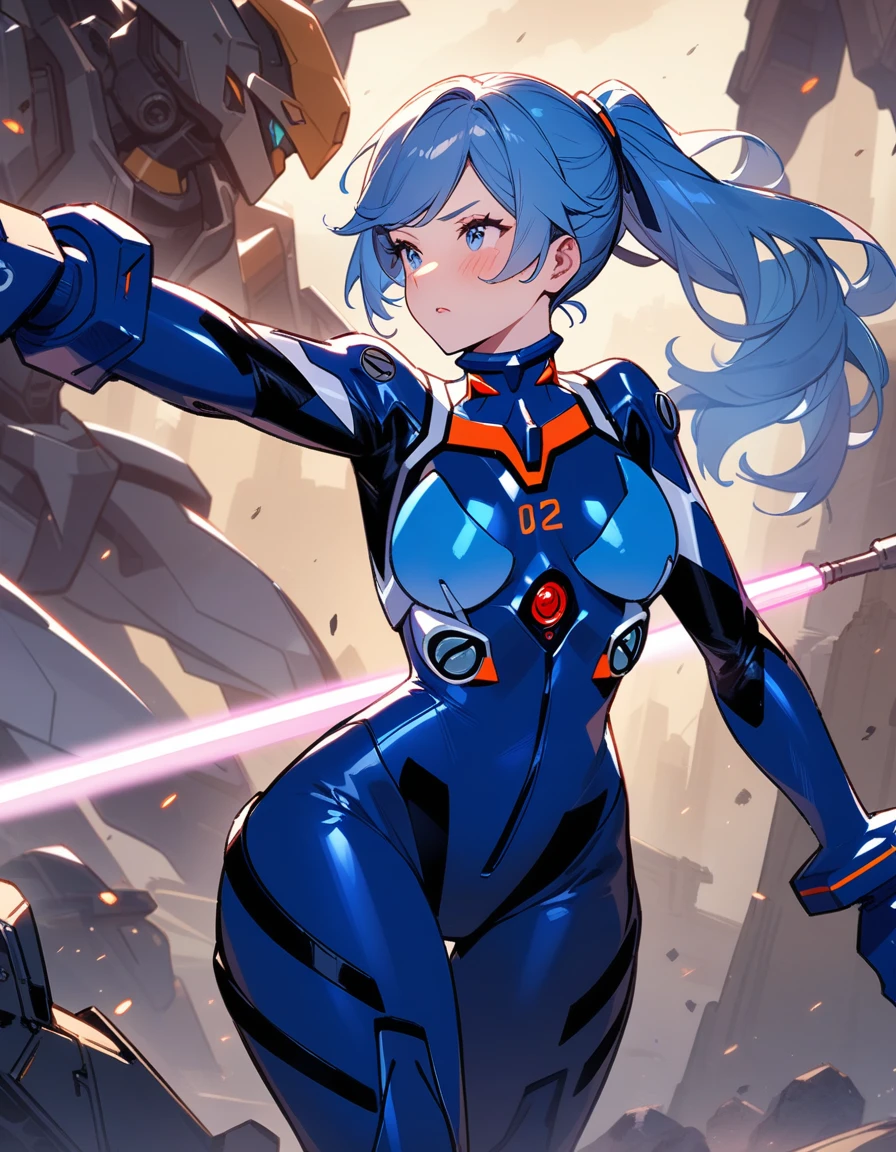 ((Best quality)), ((masterpiece)), (detailed: 1.4), ((bold)), Robot pilot woman muscular body defined, Neon evangelion style, half thick naked thighs, closed mouth, only panties, muscular body parts covered by technological clothing, (((medium breasts)) perfect, generous neckline, ((blue clothing with red and white details)), France, pastel, (((mechanical arm))), airplane wings on the back, short dark hair with straight bangs on the forehead, Motoko do ghost in the shell, short underwear, garter belt, by mucha, niji --V5, close to real, best quality, almost naked, psychopath, crazy face, sexy pose, psychedelic background, 2 piece clothing, France symbol designs, cyberpunk, pointed shoulder pads, blue eyes without pupils, HDR (High Dynamic Range),Ray Tracing,NVIDIA RTX,Super-Resolution,Unreal 5, Subsurface Dispersion, PBR Texture, Post-processing, Anisotropic Filtering, Depth of Field, Maximum Clarity and Sharpness, Multilayer Textures, Albedo and Specular Maps, Surface Shading, Accurate Simulation of Light-Material Interaction, Perfect Proportions, Octane Render, Two-Tone Lighting, Wide Aperture, Low ISO, White Balance, Rule of Thirds, 8K RAW, Crysisnanosuit