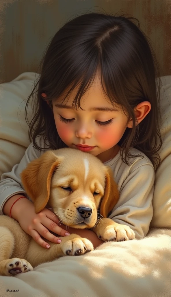 (very realistic)、(Super fine)、(Tiny cute)、(Lying on the puppy's head)、baby cats、o cachorrinho。
