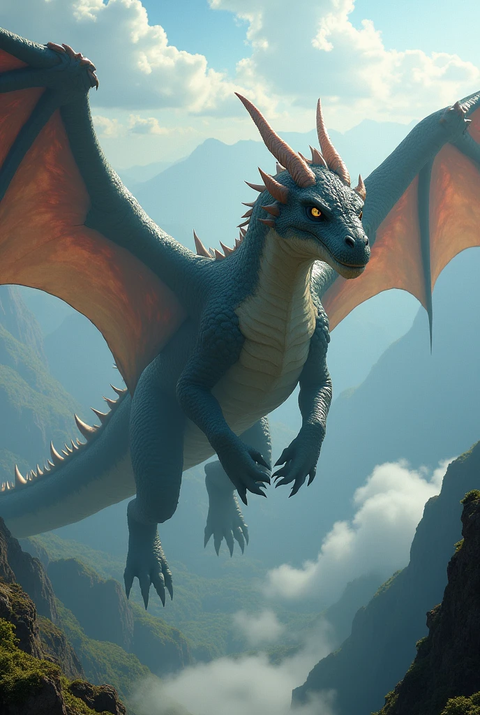ultra-realistic, dragon flying, cinematic