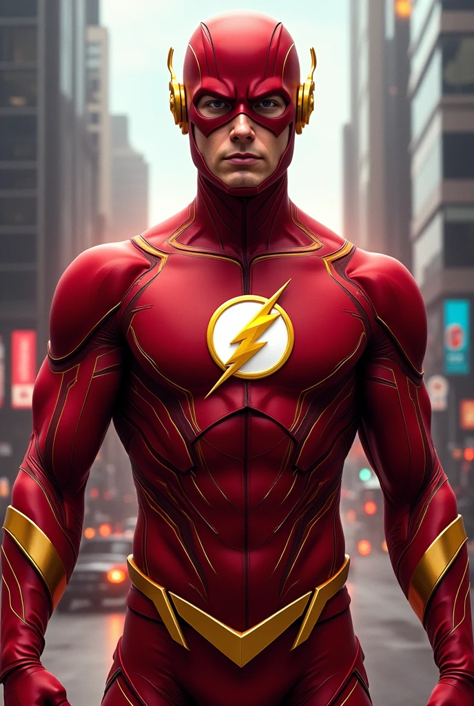Guy dressed as Flash with a thong on his butt 