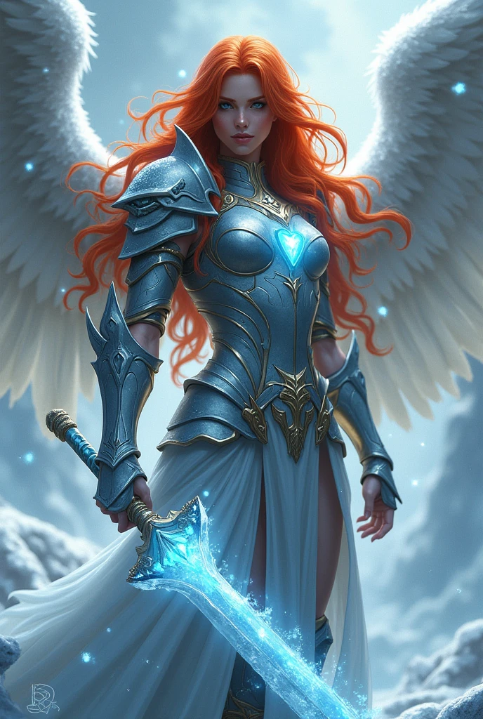 fantasy art, RPG art, icestyle a picture of an (ice sculpture: 1.5) (ultra detailed, Masterpiece, best quality: 1.4) of an (icy: 1.4) female angel (ultra detailed, Masterpiece, best quality: 1.3) spread angel wings angel_wings (ultra detailed, Masterpiece, best quality: 1.3) made from ice, fiery halo red fire, flame hair red fire, fantasy temple background best quality, 16k, [ultra detailed], masterpiece, best quality, (ultra detailed), full body, ultra wide shot, photorealistic