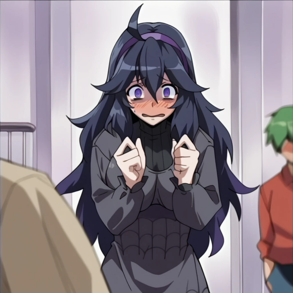 score_9, score_8_up, score_7_up,
BREAK
source_anime,
BREAK
hex maniac \(pokemon\), pokemon, 1boy, purple eyes,
shy, blush, ahoge, @_@, large breasts, long dress, black dress, long sleeves, male only