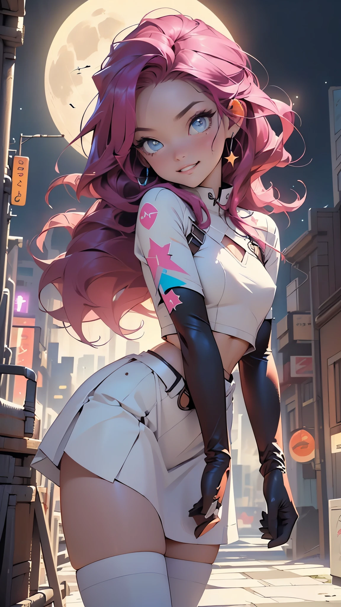 (masterpiece, best quality), 1girl,   <lora:momoka_scarxzys:0.8> momoka, green eyes, pink hair, short hair, ahoge, short twintails, pointy ears, horns, hair ornament, dragon tail, long tail, halo, white dress, collared dress, sleeveless dresss, frilled dress, frills, blue necktie, white jacket, open jacket, open clothes, off shoulder, puffy long sleeves, white footwear, boots