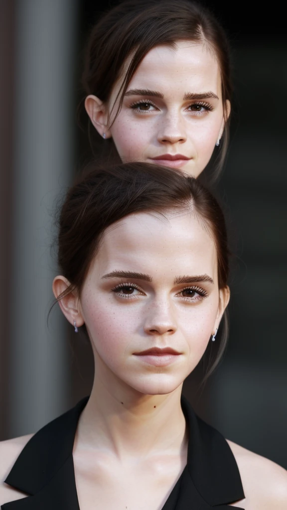 Two Heads Emma Watson with big breast, conjoined