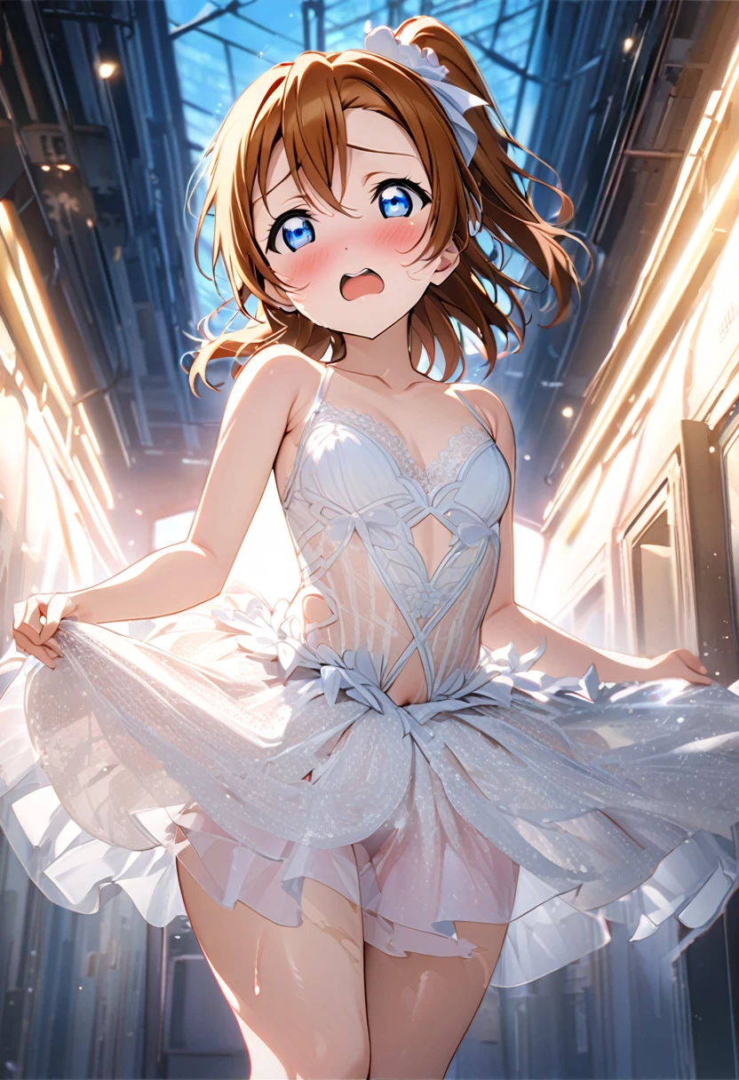 (masterpiece, 最high quality, high quality), Volumetric lighting, shape, beautiful, Cowboy Shot, Honoka Kosaka, blue eyes, chest, blush, Score 9, Score 6 Top, Score 5 Top, Score 4 Top, Source Anime, masterpiece, 最high quality, lovelive! ,{{Honoka Kosaka: 1.5}}, dirty storeroom,(((Sex,spoon,))),((Sex with man:1.0))),(Browsing Caution),(((nude))), ((Torn clothes: 1.3)), ((Put tutu aside: 1.0)),((((ballerina in a white Classic tutu lace wide circular dress,: 1.8))),blue eyes, Orange Hair, One-sided ponytail, short hair,,(skinny),(small pussy), (small breasts), (pussy line,),(Crying face: 1.0),(Tears in my eyes: 1.0),Detailed face, Extremely detailed CG,(Perfect hands, Perfect Anatomy),(Embarrassed face),((Losing virginity: 1.0)),(No pubic hair),(Bright warehouse: 1.0),(1,: 1.0),(detailed and beautiful eyes: 1.3),(Detailed face: 1.3),(Dirty sheet: 1.0),((rape: 1.0)),((Blood from the vagina: 0.5)),((Creampie: 0.7)),((Vagina Detail: 1.0)),((The crotch is open) ),