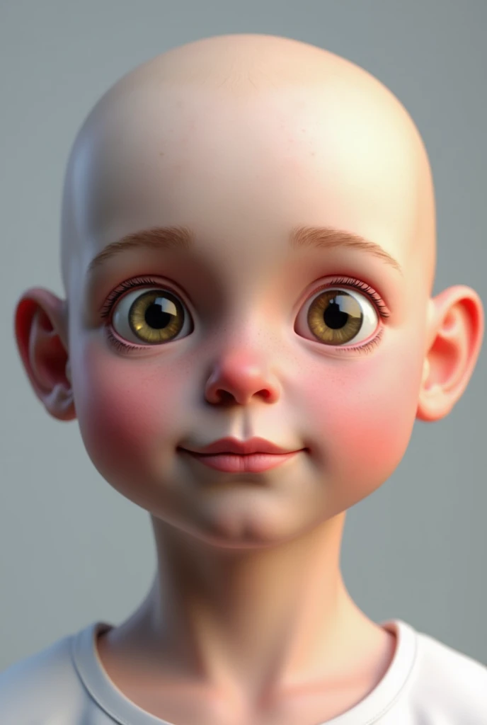 A white person and bald with no mustache with big eyes boy named (Robin)
