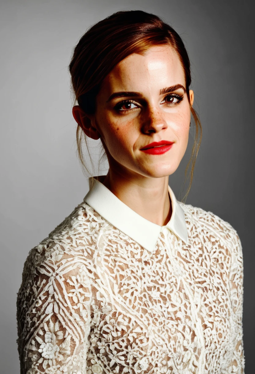 hyperdetailed photography of Emma Watson, masterpiece, best quality,highly detailed, very detailed skin texture,  (looking at viewer:1.4), full body,  blank background, 
 