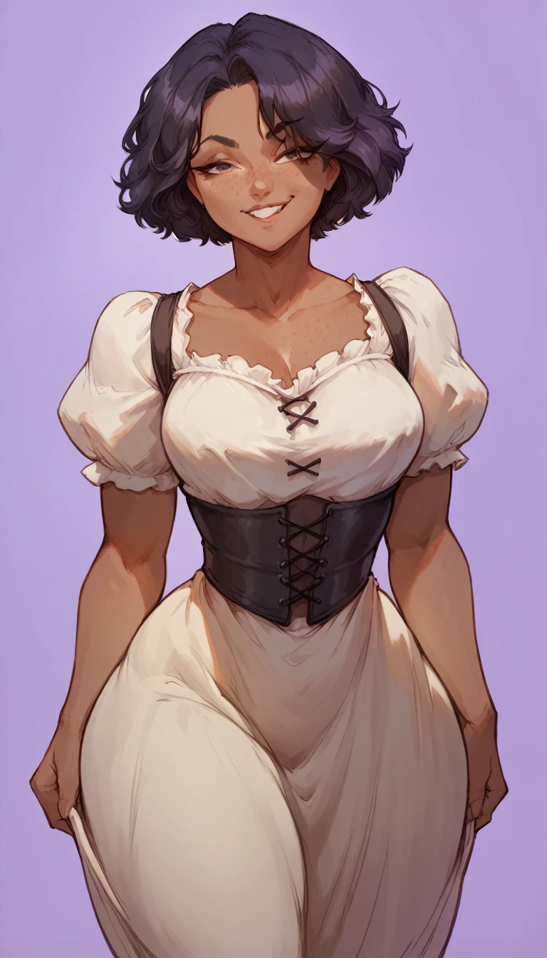 <lora:Casca_Berserk:1> ,casca_berserk, solo, short hair, dark skin, dark-skinned female, brown hair, brown eyes,
maid, full body, nipples, pussy, nude, stockings,