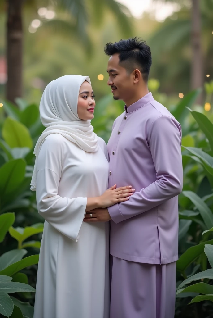 50 years Old, Hijab Indonesian mature woman, Big Tits : 66.9, Gamis, Breast out from her clothes : 1.9, at doctor office, Dark light, at Nighttime, hijab, big breast