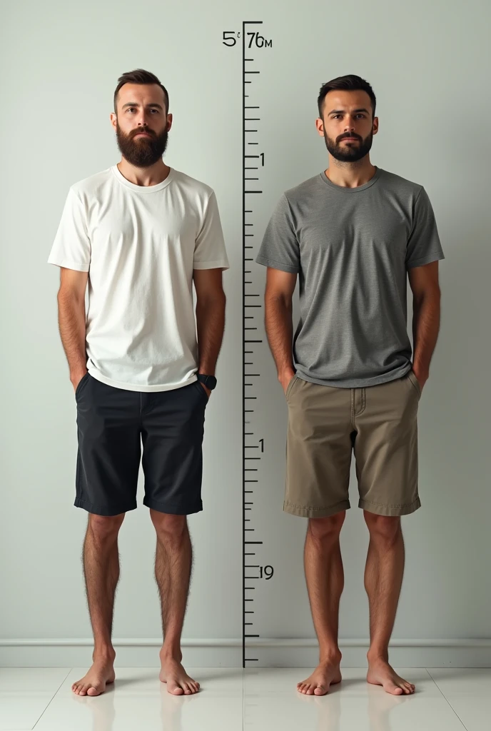 Compare the height of a man with 1,76 tall and one of 1,90 next to each ...